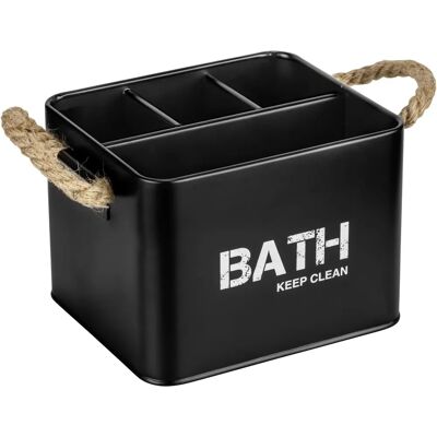 Organizador de baño WENKO Gara de acero 4 compartimentos negro Organizador de baño WENKO Gara de acero 4 compartimentos negro