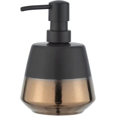 Distributore di sapone in ceramica WENKO Brandol - Oro/Nero - Accessorio bagno Distributore di sapone in ceramica WENKO Brandol - Oro/Nero - Accessorio bagno