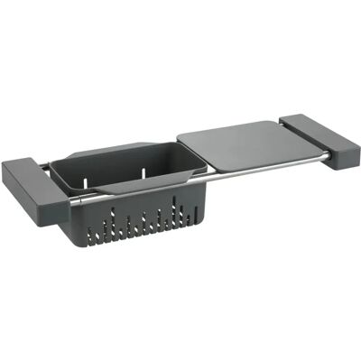 Wenko - Organizzatore per lavello 3-in-1: Cestino, Scolare, Tagliere estensibile Wenko - Organizzatore per lavello 3-in-1: Cestino, Scolare, Tagliere estensibile