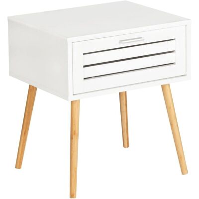 WENKO Finja Sidobord - Skandinavisk Stil, Bambu & MDF WENKO Finja Sidobord - Skandinavisk Stil, Bambu & MDF