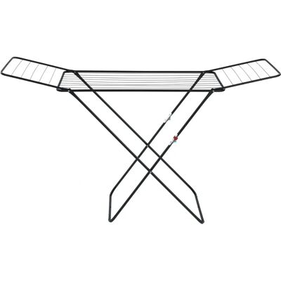 WENKO Champion Clothes Dryer - 18m Foldable Steel Black WENKO Champion Clothes Dryer - 18m Foldable Steel Black