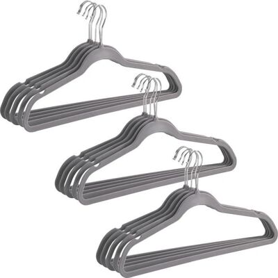 WENKO - Kleiderbügel beflockt Grau - Hanger WENKO - Kleiderbügel beflockt Grau - Hanger