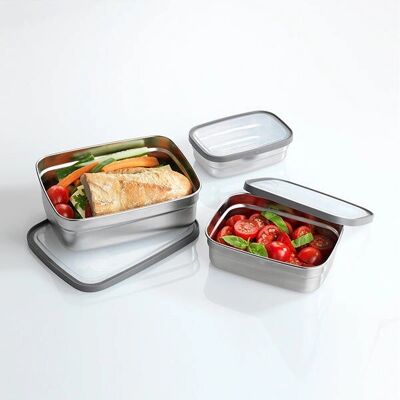 Heine Lunchbox z Stali Nierdzewnej - Różne Rozmiary - Przechowywanie Żywności Heine Lunchbox z Stali Nierdzewnej - Różne Rozmiary - Przechowywanie Żywności