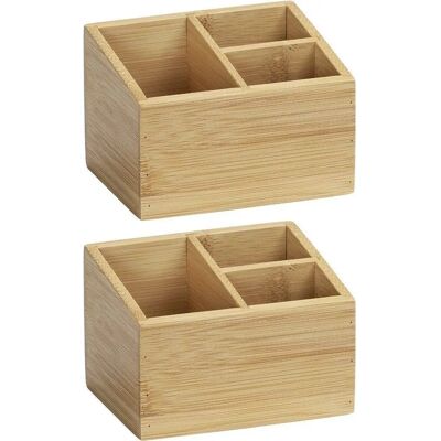 WENKO Bambus Aufbewahrungsboxen Set - Organizer für Bad, Küche, Büro WENKO Bambus Aufbewahrungsboxen Set - Organizer für Bad, Küche, Büro