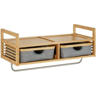 Perchero de Pared Bahari de WENKO con Bambú y Acero - Montaje en Pared Perchero de Pared Bahari de WENKO con Bambú y Acero - Montaje en Pared