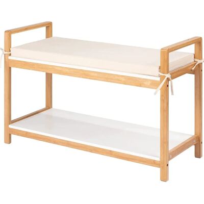 WENKO Finja Banc de Rangement à Chaussures en Bambou - Design Scandinave WENKO Finja Banc de Rangement à Chaussures en Bambou - Design Scandinave