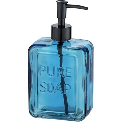 Wenko Pure Soap Spender 550ml Blau Glas Wenko Pure Soap Spender 550ml Blau Glas