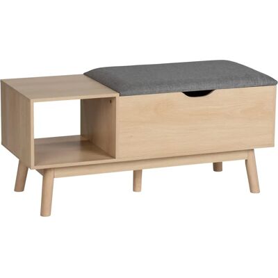 Banquette à chaussures WENKO Edda - Marron Beige Polyester MDF - Publicité Banquette à chaussures WENKO Edda - Marron Beige Polyester MDF - Publicité