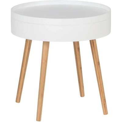 Wenko Finja - Runder Beistelltisch mit Stauraum - Skandinavischer Stil Wenko Finja - Runder Beistelltisch mit Stauraum - Skandinavischer Stil