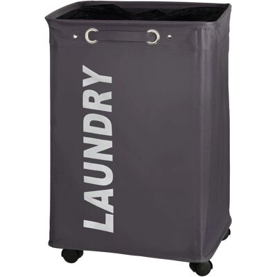 WENKO Laundry Basket - Rectangular, 79L, Black - Laundry Storage WENKO Laundry Basket - Rectangular, 79L, Black - Laundry Storage