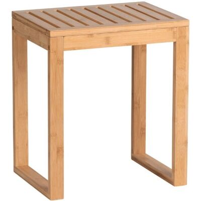 Sgabello bagno in bambù WENKO - Naturale, Supporta 120kg Sgabello bagno in bambù WENKO - Naturale, Supporta 120kg
