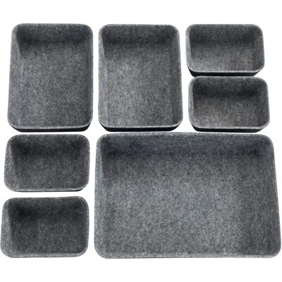 Wenko - Filz Schubladen Organizer - 7-teilig - Recyceltes Polyester Wenko - Filz Schubladen Organizer - 7-teilig - Recyceltes Polyester