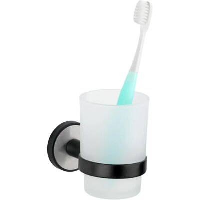 WENKO Udine Zahnputzbecher - UV-Loc, Schwarz - Badezimmer Zubehör WENKO Udine Zahnputzbecher - UV-Loc, Schwarz - Badezimmer Zubehör
