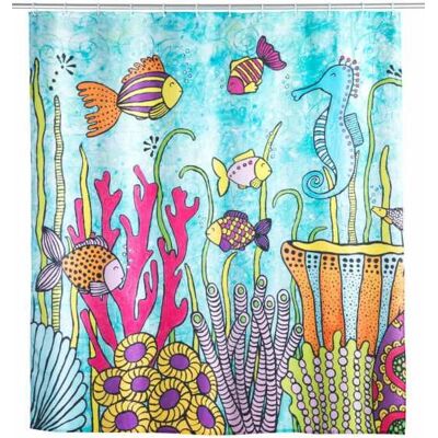 WENKO - RollinArt Ocean Life - Albastru Roșu Verdes - Shower Curtain WENKO - RollinArt Ocean Life - Albastru Roșu Verdes - Shower Curtain
