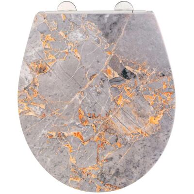 Capac de toaletă WENKO - Marmură Gri cu Relieve - 25179100 - Capac WC Capac de toaletă WENKO - Marmură Gri cu Relieve - 25179100 - Capac WC
