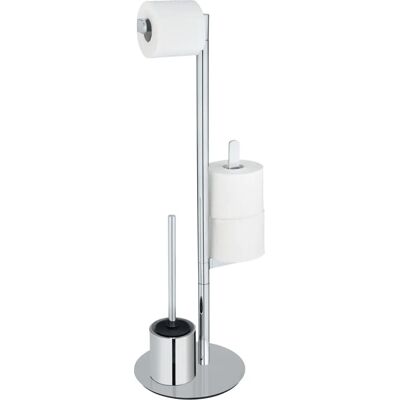 Set bagno in acciaio inossidabile Wenko - Polvano - Spazzola in silicone igienico - Accessorio elegante per il bagno Set bagno in acciaio inossidabile Wenko - Polvano - Spazzola in silicone igienico - Accessorio elegante per il bagno