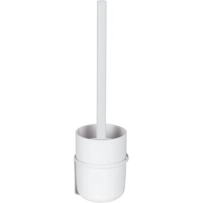 WENKO Toilet Brush Set - Carpino White, Wall-Mount, No Drilling - Bathroom Accessory WENKO Toilet Brush Set - Carpino White, Wall-Mount, No Drilling - Bathroom Accessory
