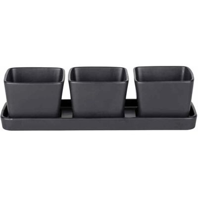 Set de bols pour dips Black Outdoor Kitchen - 3 pièces Set de bols pour dips Black Outdoor Kitchen - 3 pièces