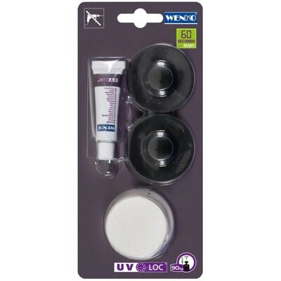 Brosse de toilette Wenko - Kit de fixation UV-Loc - Noir - Publicité Brosse de toilette Wenko - Kit de fixation UV-Loc - Noir - Publicité
