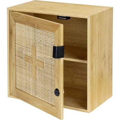 WENKO Allegre Medicine Cabinet - First Aid, Durable Bamboo WENKO Allegre Medicine Cabinet - First Aid, Durable Bamboo