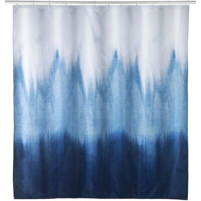 WENKO Alara Cortina de Duș din Poliester Reciclat Batik Albastru - Shower Curtain WENKO Alara Cortina de Duș din Poliester Reciclat Batik Albastru - Shower Curtain
