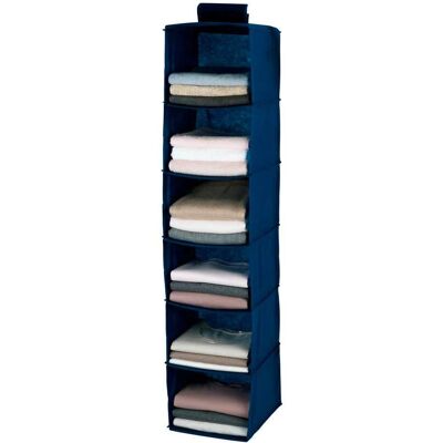 WENKO - Étagère utilitaire bleue - Organisateur de vêtements - 6 compartiments WENKO - Étagère utilitaire bleue - Organisateur de vêtements - 6 compartiments