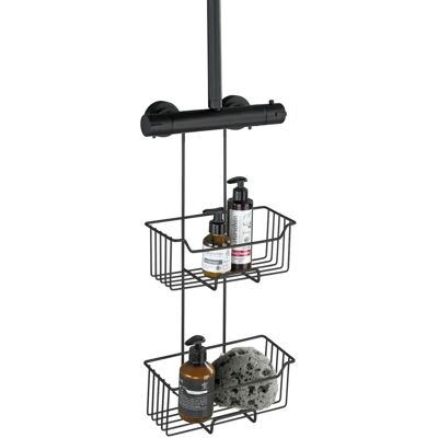 WENKO Milo Mensola Doccia Nera - Acciaio Inox, 2 Ripiani WENKO Milo Mensola Doccia Nera - Acciaio Inox, 2 Ripiani