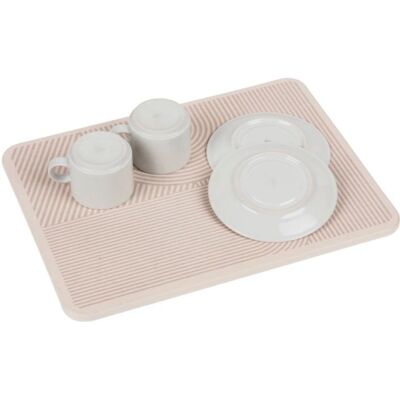 Tapis Drainant Damon - Essoreuse de Cuisine, Beige, Pieds Antidérapants Tapis Drainant Damon - Essoreuse de Cuisine, Beige, Pieds Antidérapants