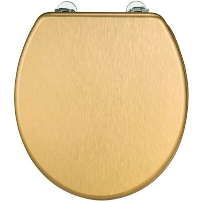 Wenko Aldeno Goud Opaco Toiletzitting - MDF, Roestvrijstalen bevestigingen Wenko Aldeno Goud Opaco Toiletzitting - MDF, Roestvrijstalen bevestigingen