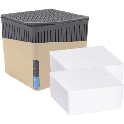 WENKO Cube Luftentfeuchter - Luftentfeuchter, Beige, 13cm WENKO Cube Luftentfeuchter - Luftentfeuchter, Beige, 13cm