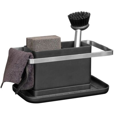 WENKO Stella - Küchenorganizer-Set - Schwarz - Edelstahl & Kunststoff WENKO Stella - Küchenorganizer-Set - Schwarz - Edelstahl & Kunststoff