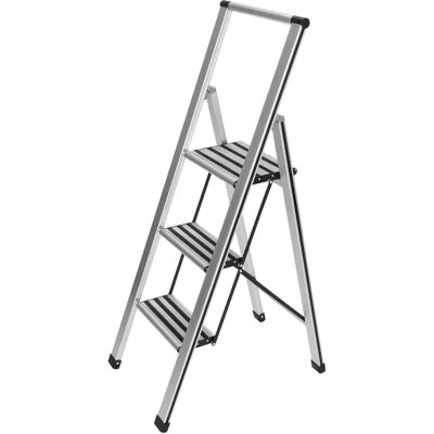 WENKO Aluminiowa Składana 3-stopniowa Drabina - Bezpieczeństwo Domu i Biura WENKO Aluminiowa Składana 3-stopniowa Drabina - Bezpieczeństwo Domu i Biura