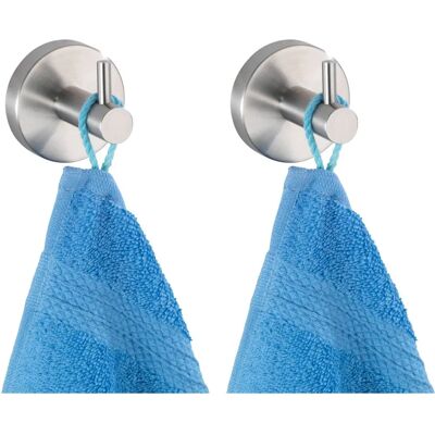 WENKO Uno Bosio Edelstahl 2er Wandhaken - Handtuch & Kleiderhaken WENKO Uno Bosio Edelstahl 2er Wandhaken - Handtuch & Kleiderhaken