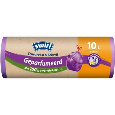 Swirl Afvalzakken met Trekband - 10L, 14 stuks Swirl Afvalzakken met Trekband - 10L, 14 stuks