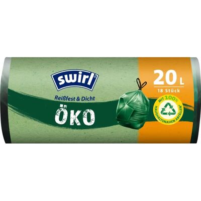 Swirl - Öko Zugband 20L - Schwarz - 18er - Trash bags Swirl - Öko Zugband 20L - Schwarz - 18er - Trash bags