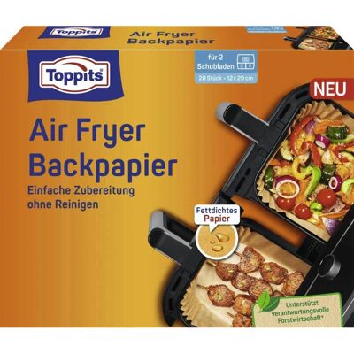 TOPPITS - Sütőpapír airfryer 12x20 - 20 Blatt - antihaft - Backpapier TOPPITS - Sütőpapír airfryer 12x20 - 20 Blatt - antihaft - Backpapier