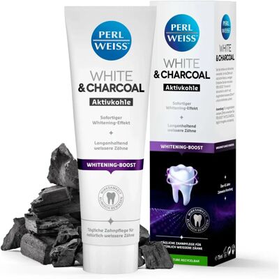 Perl Weiss White & Charcoal Pastă de Dinți - Pastă de Dinți Perl Weiss White & Charcoal Pastă de Dinți - Pastă de Dinți