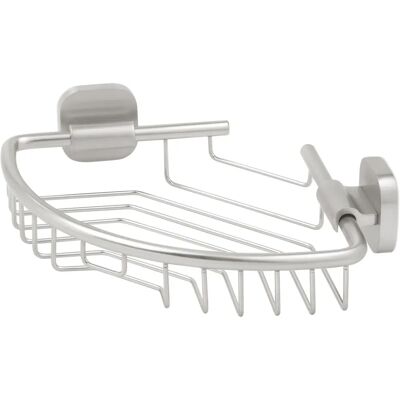Tiger Ramos Corne de douche en acier inoxydable - Acier brossé - Panier de douche Tiger Ramos Corne de douche en acier inoxydable - Acier brossé - Panier de douche