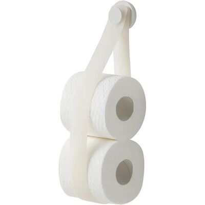 Support de papier toilette Tiger Urban - Blanc avec anneaux décoratifs Support de papier toilette Tiger Urban - Blanc avec anneaux décoratifs