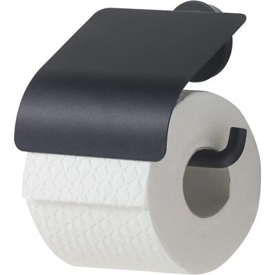 Support de papier toilette mural Tiger Urban avec couvercle - Noir Support de papier toilette mural Tiger Urban avec couvercle - Noir