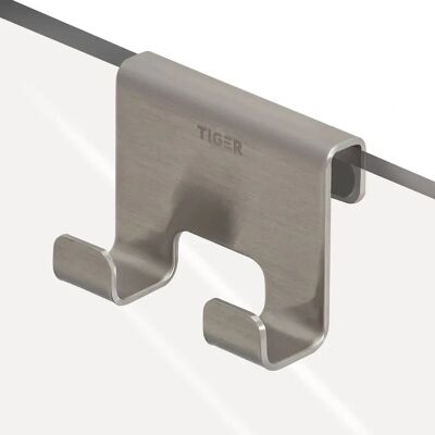 Tiger Shower Hook - Brushed Stainless Steel - Bathroom Organizer Tiger Shower Hook - Brushed Stainless Steel - Bathroom Organizer
