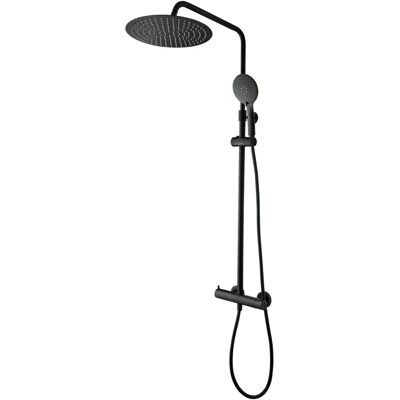 Ensemble de douche Tiger Twiss - Douche pluie, à main - Noir mat - 30cm - 12cm - 3 modes - Publicité Ensemble de douche Tiger Twiss - Douche pluie, à main - Noir mat - 30cm - 12cm - 3 modes - Publicité