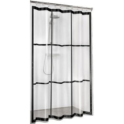 Sealskin Brix Transparent Shower Curtain - Shower Curtain Sealskin Brix Transparent Shower Curtain - Shower Curtain