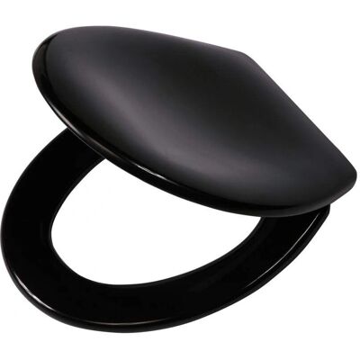 Assise de WC Tiger Ventura à fermeture douce - Duroplast, noir, 37x44.6cm - Publicité Assise de WC Tiger Ventura à fermeture douce - Duroplast, noir, 37x44.6cm - Publicité