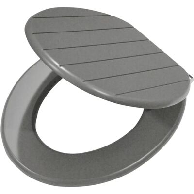 Siège de WC Tiger Baya - MDF, Gris, 43x37.5x5cm Siège de WC Tiger Baya - MDF, Gris, 43x37.5x5cm