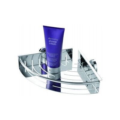 Étagère d'angle Tiger Boston en acier inoxydable - Rangement pour salle de bains - Publicité Étagère d'angle Tiger Boston en acier inoxydable - Rangement pour salle de bains - Publicité