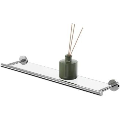 Tiger Boston Bathroom Shelf - Safety Glass, Chrome - 58.1cm Tiger Boston Bathroom Shelf - Safety Glass, Chrome - 58.1cm