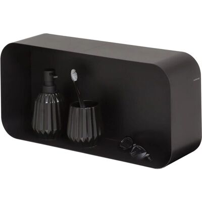 Étagère murale Brix noir - Rangement de bain Étagère murale Brix noir - Rangement de bain