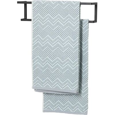 Sealskin Carré Wall-mounted Black Towel Rack - 48cm Sealskin Carré Wall-mounted Black Towel Rack - 48cm