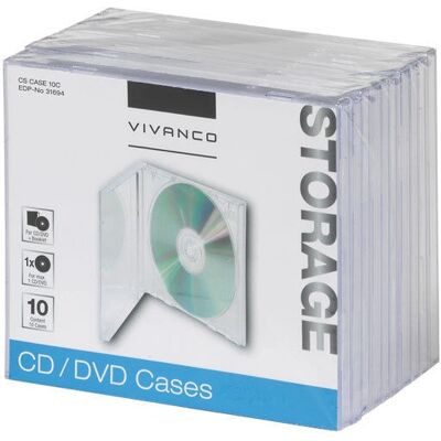 Vivanco 31694 Läpinäkyvä 1-levy Jewel Case - Optinen Levykehys Vivanco 31694 Läpinäkyvä 1-levy Jewel Case - Optinen Levykehys